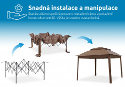 Marimex | Zahradní altán Marimex Vista 3x3 m - hnědý | 10970572