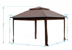 Marimex | Zahradní altán Marimex Vista 3x3 m - hnědý | 10970572