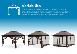Marimex | Zahradní altán Marimex Vista 3x3 m - hnědý | 10970572