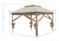 Marimex | Zahradní altán Marimex Vista 3x3 m - béžový | 10970574