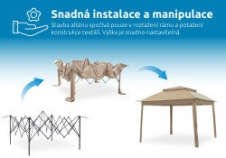 Marimex | Zahradní altán Marimex Vista 3x3 m - béžový | 10970574
