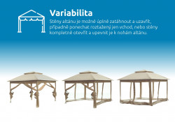 Marimex | Zahradní altán Marimex Vista 3x3 m - béžový | 10970574