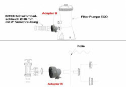 Marimex | Adaptér B k propojení bazénů Intex (2 ks) | 10624281