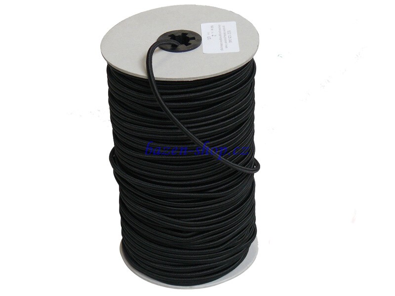 Pružné lano 4mm (černé)